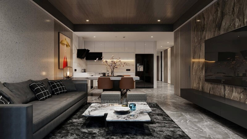 Mẫu thiết kế phòng khách chung cư hiện đại Thiết kế chung cư