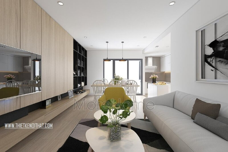 Mẫu thiết kế nội thất chung cư Home City hiện đại nhấn mạnh vào công năng sử dụng và lược bỏ đi mọi chi tiết rườm rà, rối mắt, giúp gia chủ tiết kiệm được diện tích sinh hoạt mà không hề làm mất đi tính công năng của sản phẩm. Mẫu nội thất biệt thự tân cổ điển, hiện đại đẹp