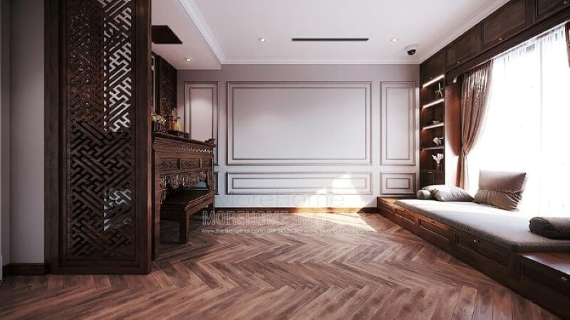 Trang trí nội thất phòng thờ phong thủy đẹp, trang trọng. Thiết kế phòng thờ biệt thự