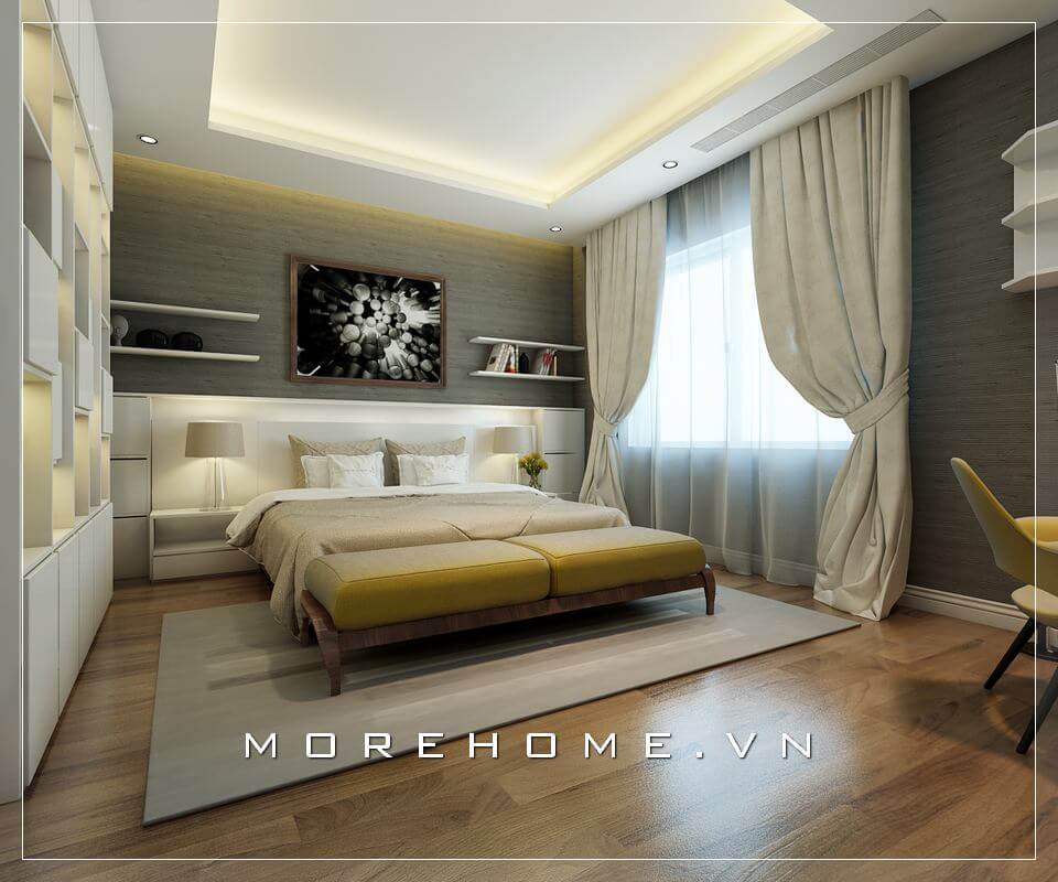 Mẫu giường ngủ hiện đại, đơn giản phù hợp với xu hướng lựa chọn của nhiều gia đình trẻ hiện nay