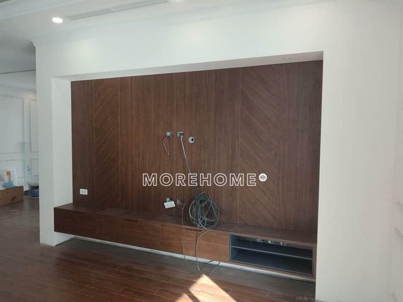 Thi công kệ tivi gỗ công nghiệp hiện đại cho chung cư An Bình city
