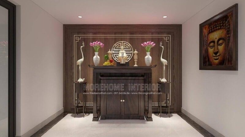 Với lòng thành kính cũng như sự am hiểu về cách bố trí, thiết kế phòng thờ sao cho hợp phong thủy, Morehome xin giới thiệu quý vị ý tưởng thiết kế phòng thờ thờ Phật Quan Âm trong dự án thiết kế nội thất biệt thự Vinhomes Imperia Hải Phòng.
