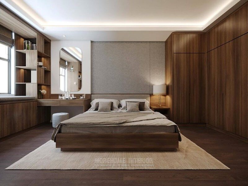 Thiết kế nội thất phòng ngủ chung cư hiện đại