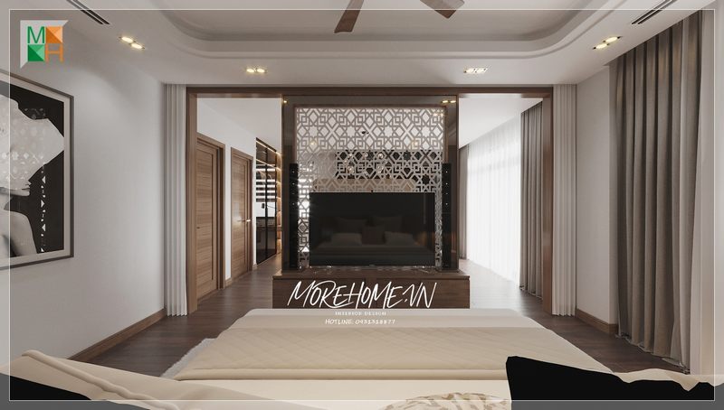 Cửa gỗ đẹp mang đến sự sang trọng và tạo 1 khoảng không gian riêng tư cho mọi thành viên trong gia đình.