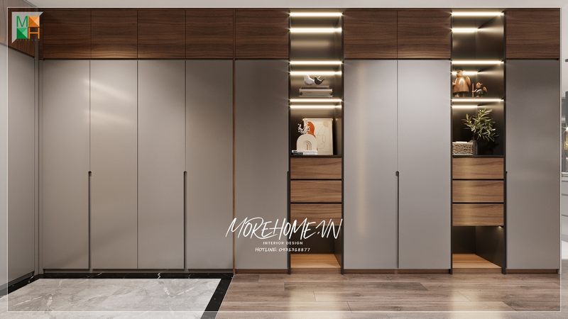 Tủ quần áo với kiểu dáng thiết kế hiện đại góp phần mang tới sự tinh tế và ấn tượng cho không gian sống của mọi gia đình.